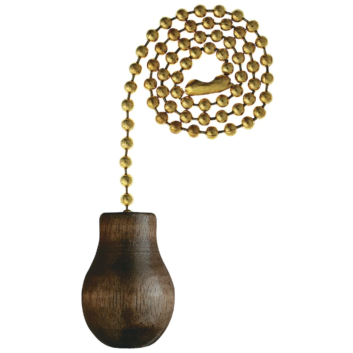 Elite Westinghouse 12 In. Polished Brass Pull Chain with Walnut Knob Ornament Modern