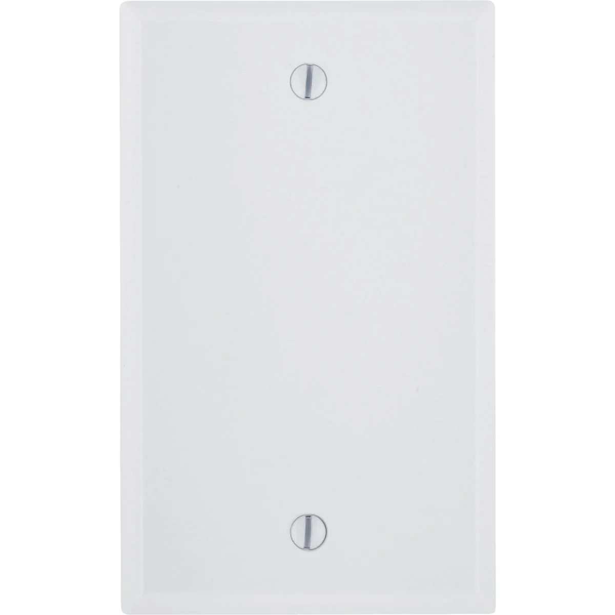 Organic Leviton 1-Gang Standard Thermoset Blank Wall Plate White Detailed
