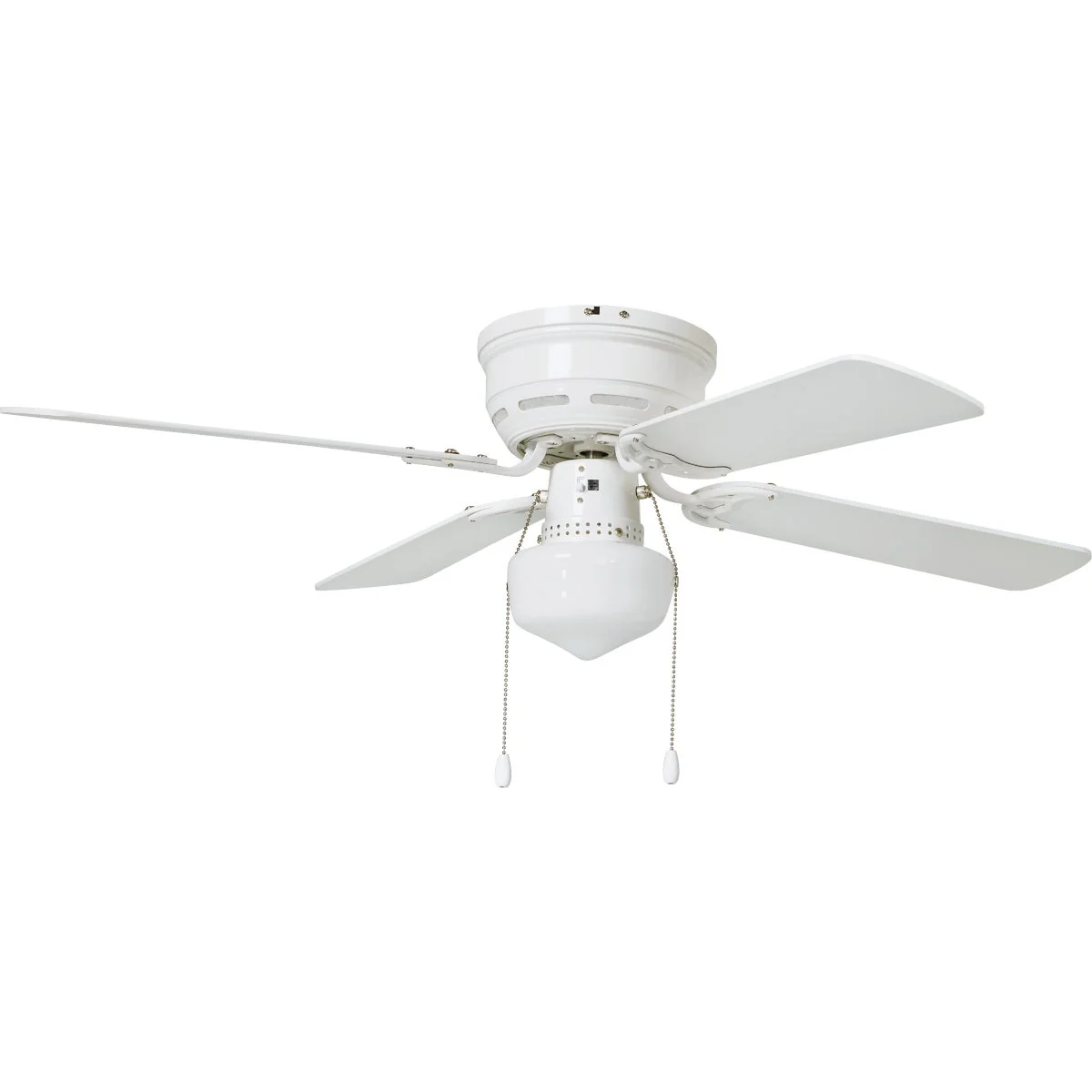 Relaxed Home Impressions 42 In. White Ceiling Fan with Light Kit Professional