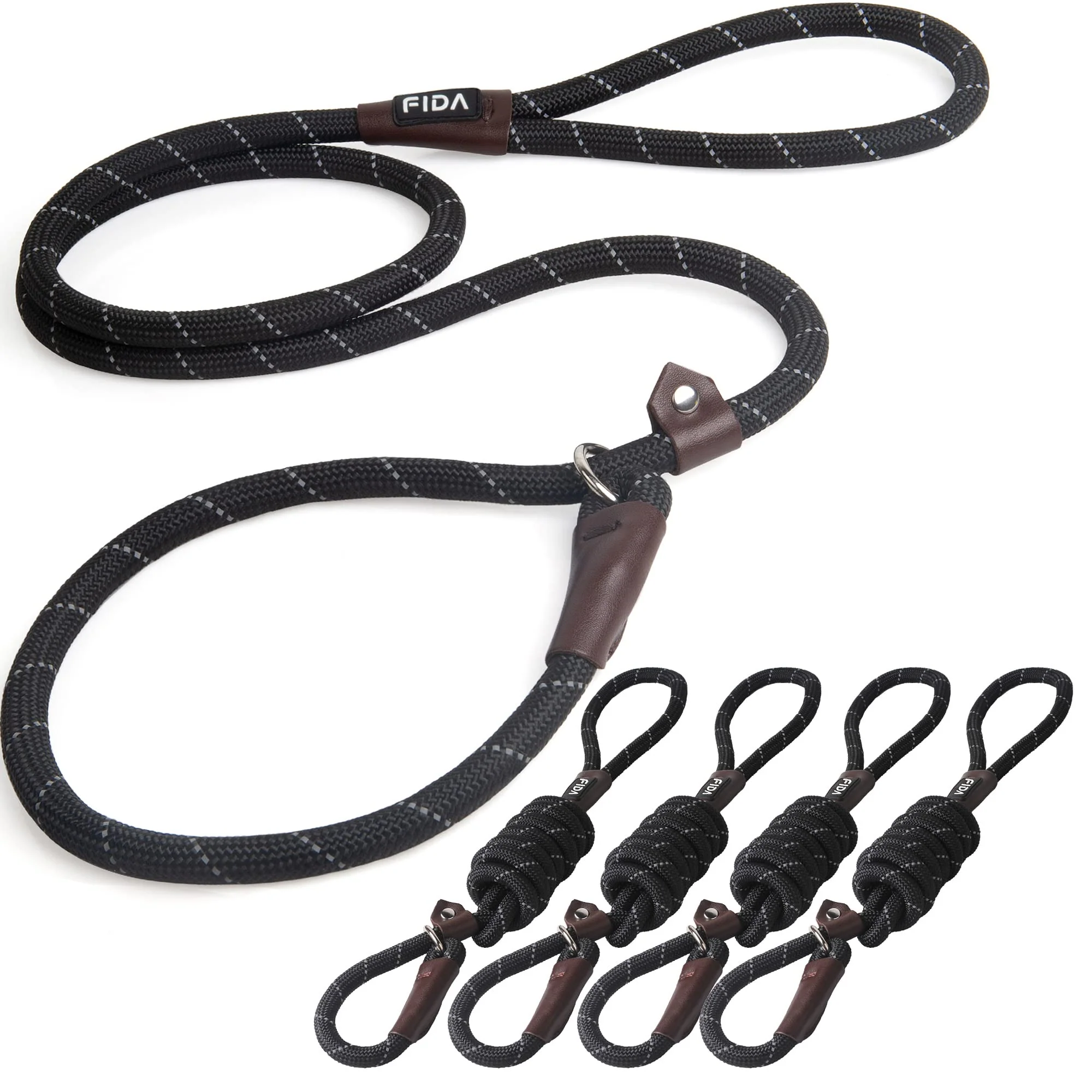 Effective Fida Durable Slip Lead Leash Bulk Pack 5 — Heavy Duty 1 2 inch x 6 ft Recyclable