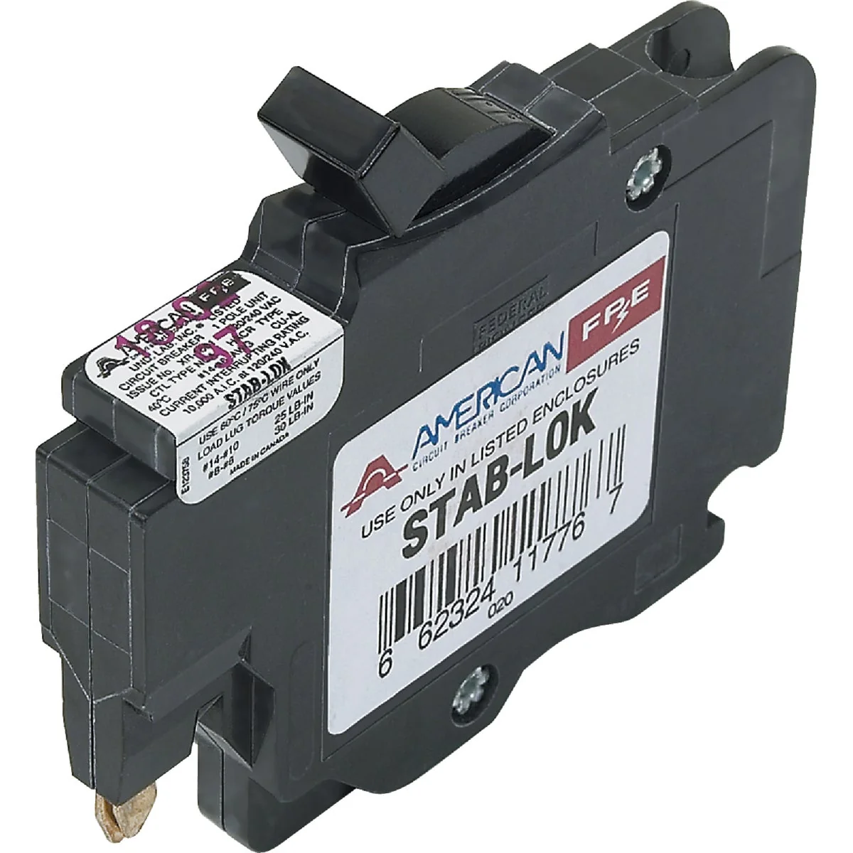 Refined Connecticut Electric 30A Single-Pole Standard Trip Packaged Circuit Breaker For Federal Pacific Clean