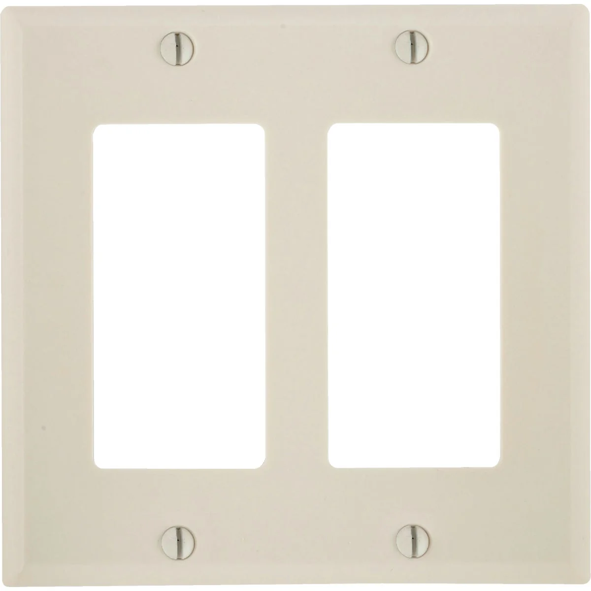 Exclusive Leviton Decora 2-Gang Smooth Plastic Rocker Decorator Wall Plate Light Almond Traditional