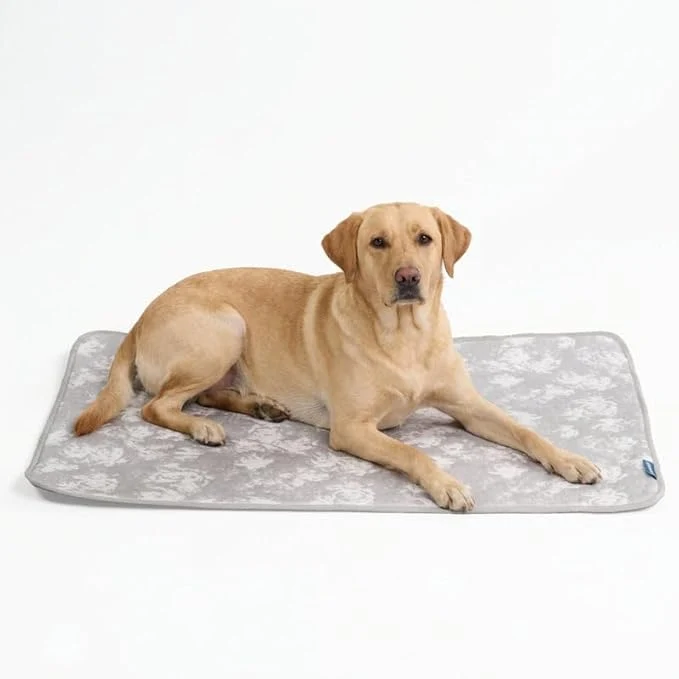 Healthy Spark Paws Cooling Mat for Dogs - Self Cooling Dog Mat Pet Cooling Pad for Large Medium Small Dogs - Non-Toxic Non-Gel Washable Cooling Bed - Cloud Grey - Size XXLAbout ThisOverview Green