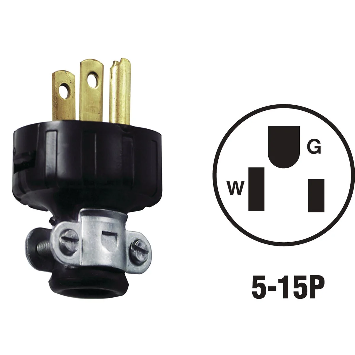 Versatile Do it 15A 125V 3-Wire 2-Pole Heavy-Duty Round Cord Plug Original Design