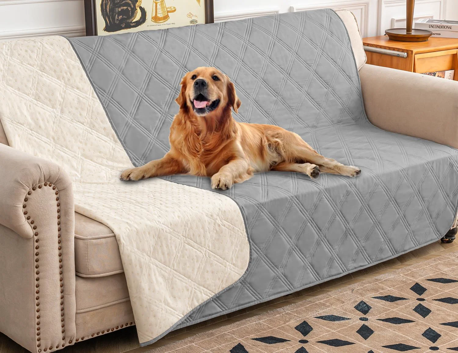 Contemporary Ameritex Waterproof Dog Bed Cover Pet Blanket with Anti-Slip Back for Furniture Bed Couch Sofa Quality