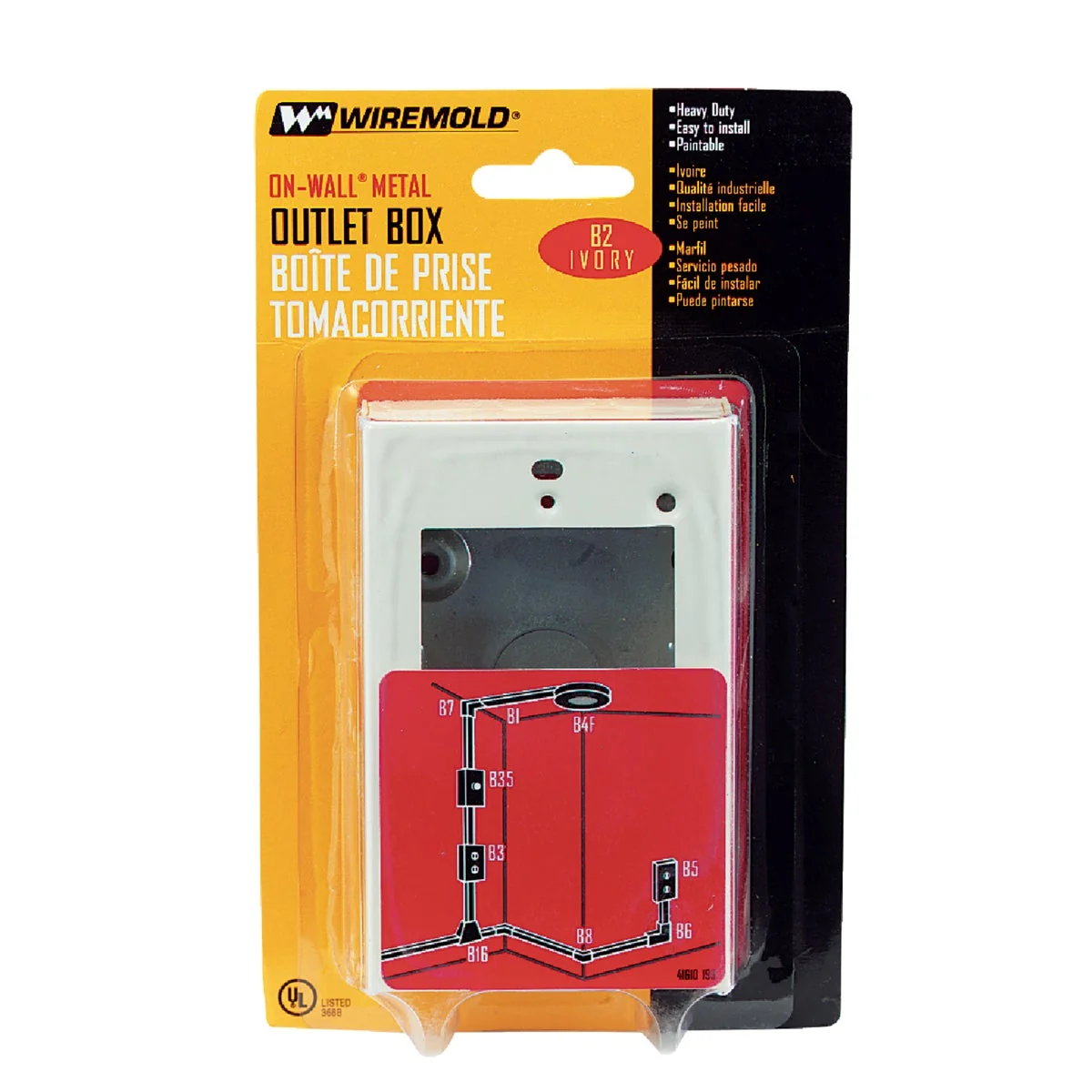 Versatile Wiremold Ivory Metal 1 In. Outlet Box Stylish