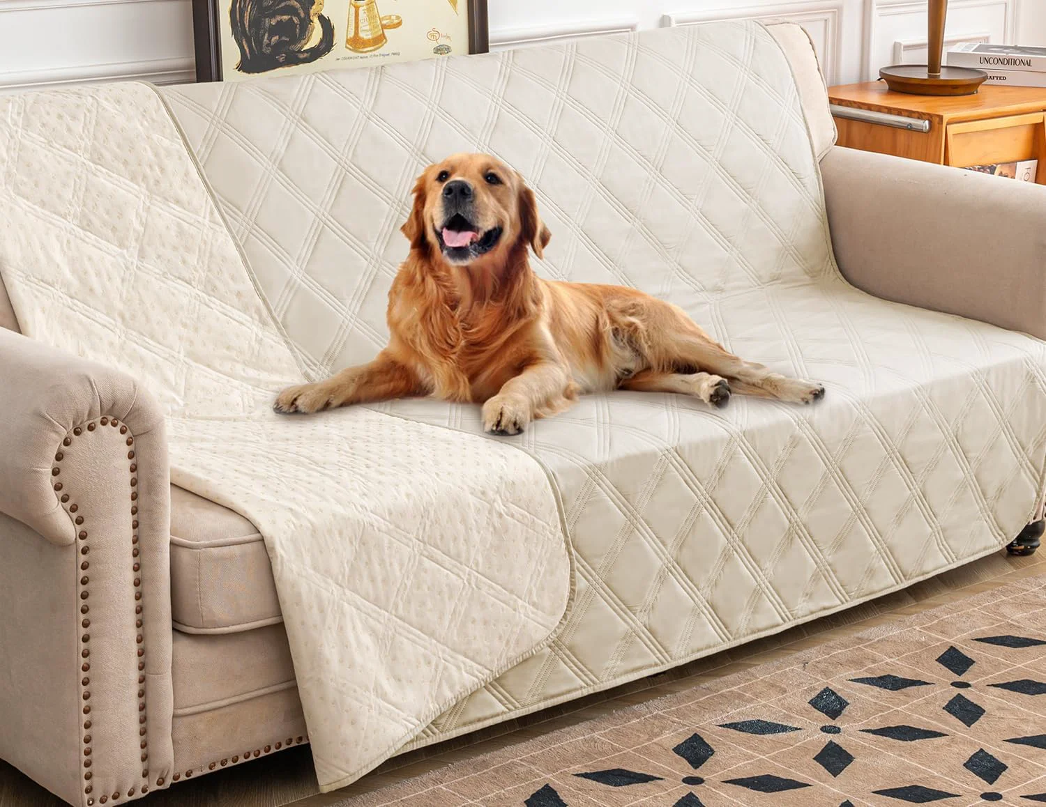Healthy Ameritex Waterproof Dog Bed Cover Pet Blanket with Anti-Slip Back for Furniture Bed Couch Sofa Fashionable