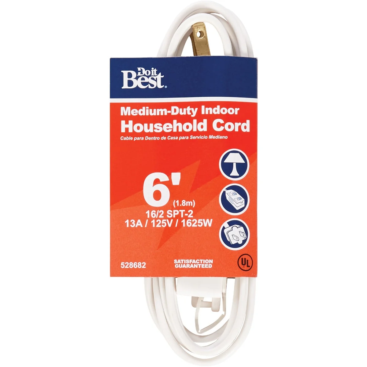 Trendy Do it 6 Ft. 16 2 White Cube Tap Extension Cord Functional