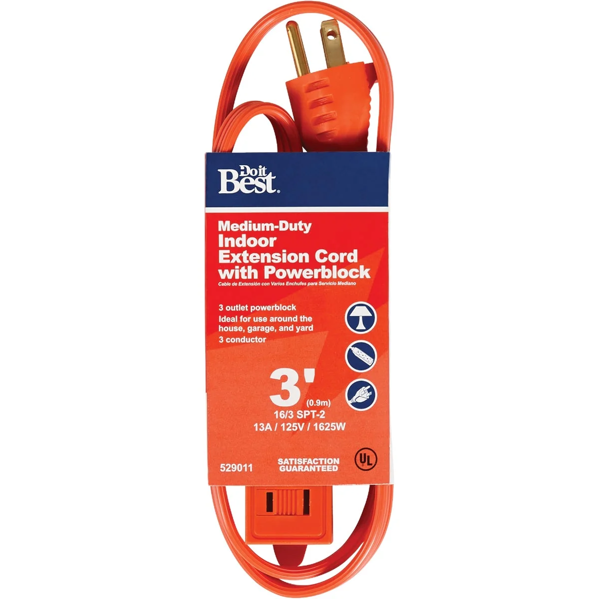 Sophisticated Do it 3 Ft. 16 3 Triple Tap Extension Cord Pure
