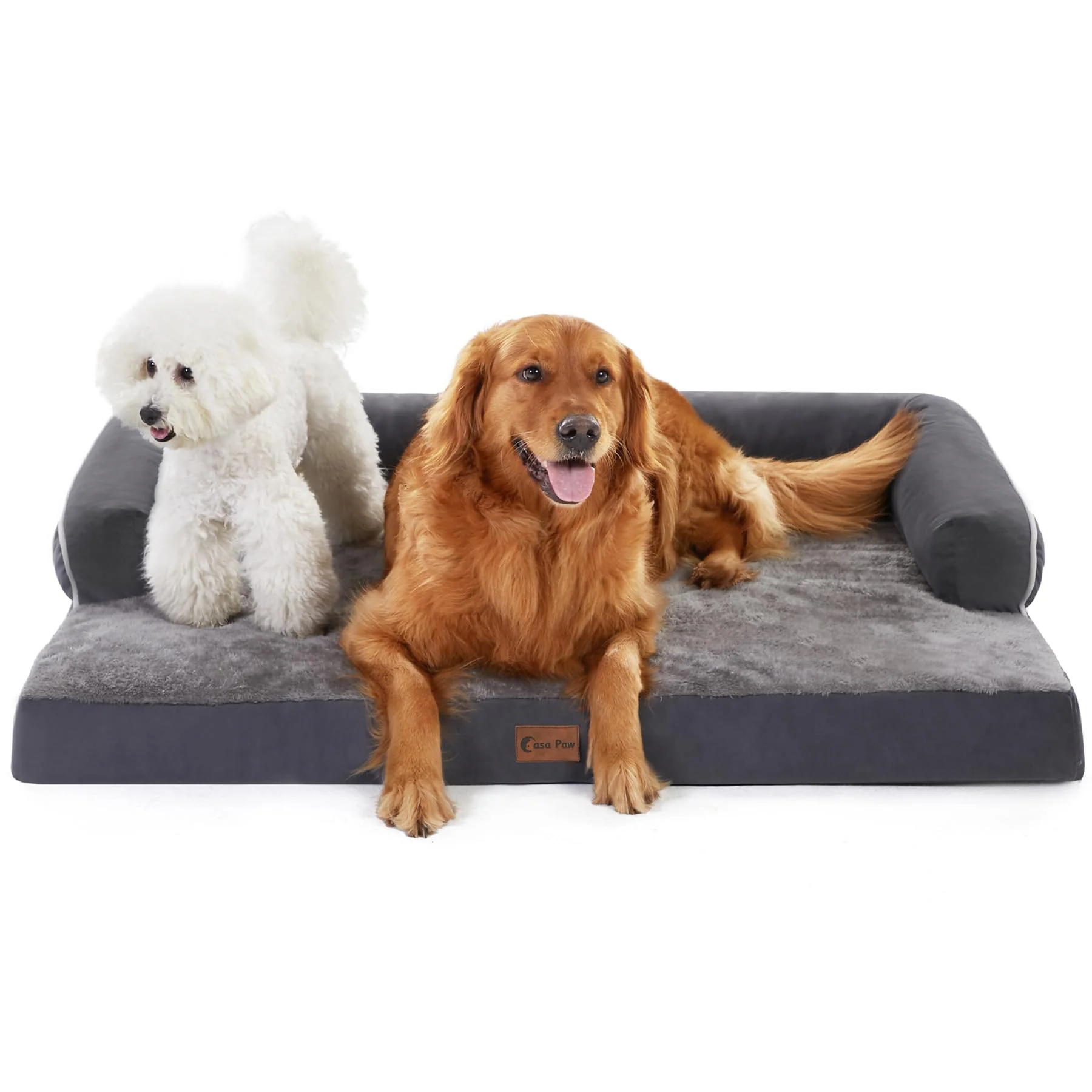 Outstanding Casa Paw Orthopedic Dog Bed XL – Waterproof Egg-Crate Foam 45x35 in Dark Grey Fast