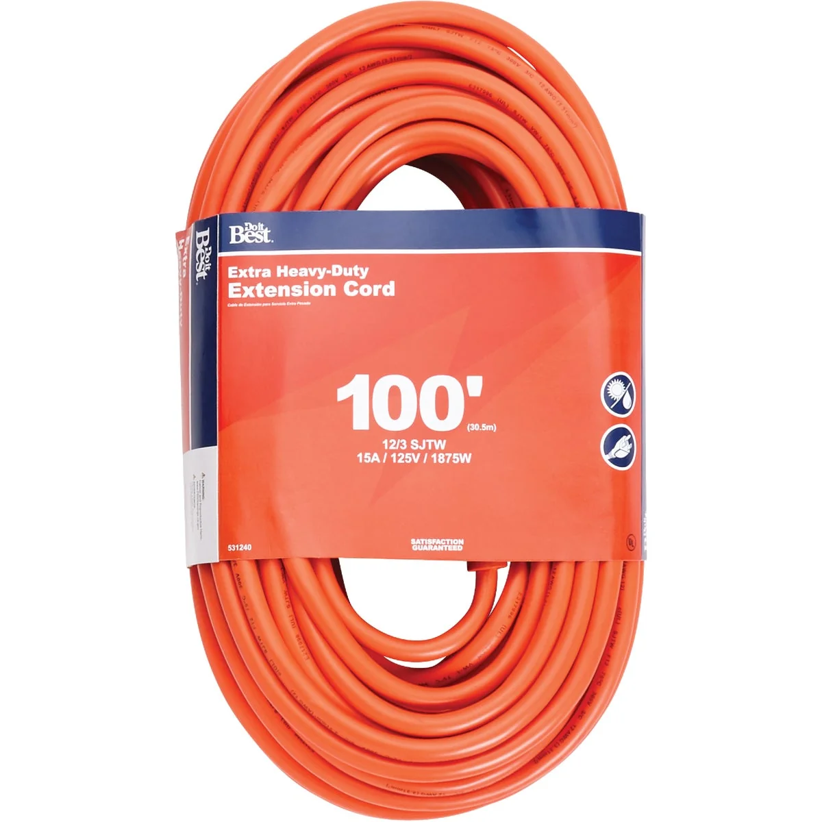 Sustainable Do it 100 Ft. 12 3 Heavy-Duty Outdoor Extension Cord Original