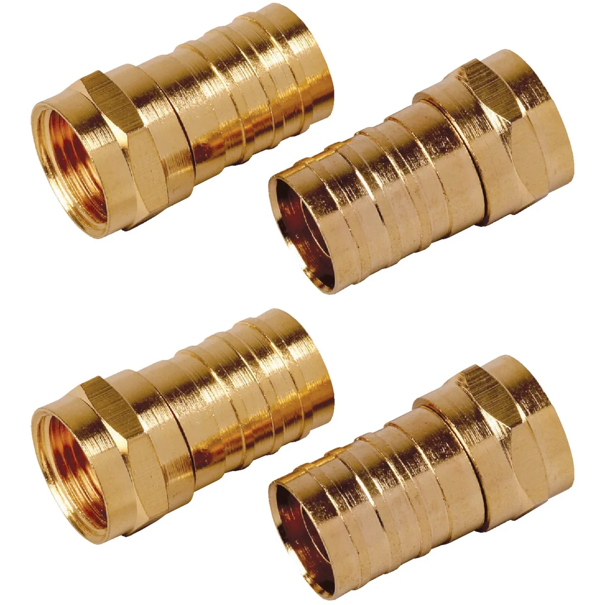 Safe RCA Heavy Duty Coaxial F-Connector 4-Pack Durable