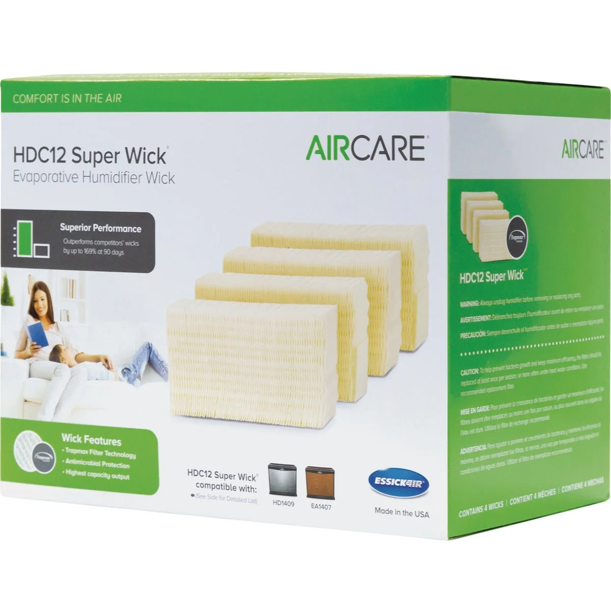 Fine Crafted Essick Air HDC12 Humidifier Wick Filter 4-Pack Premium Material