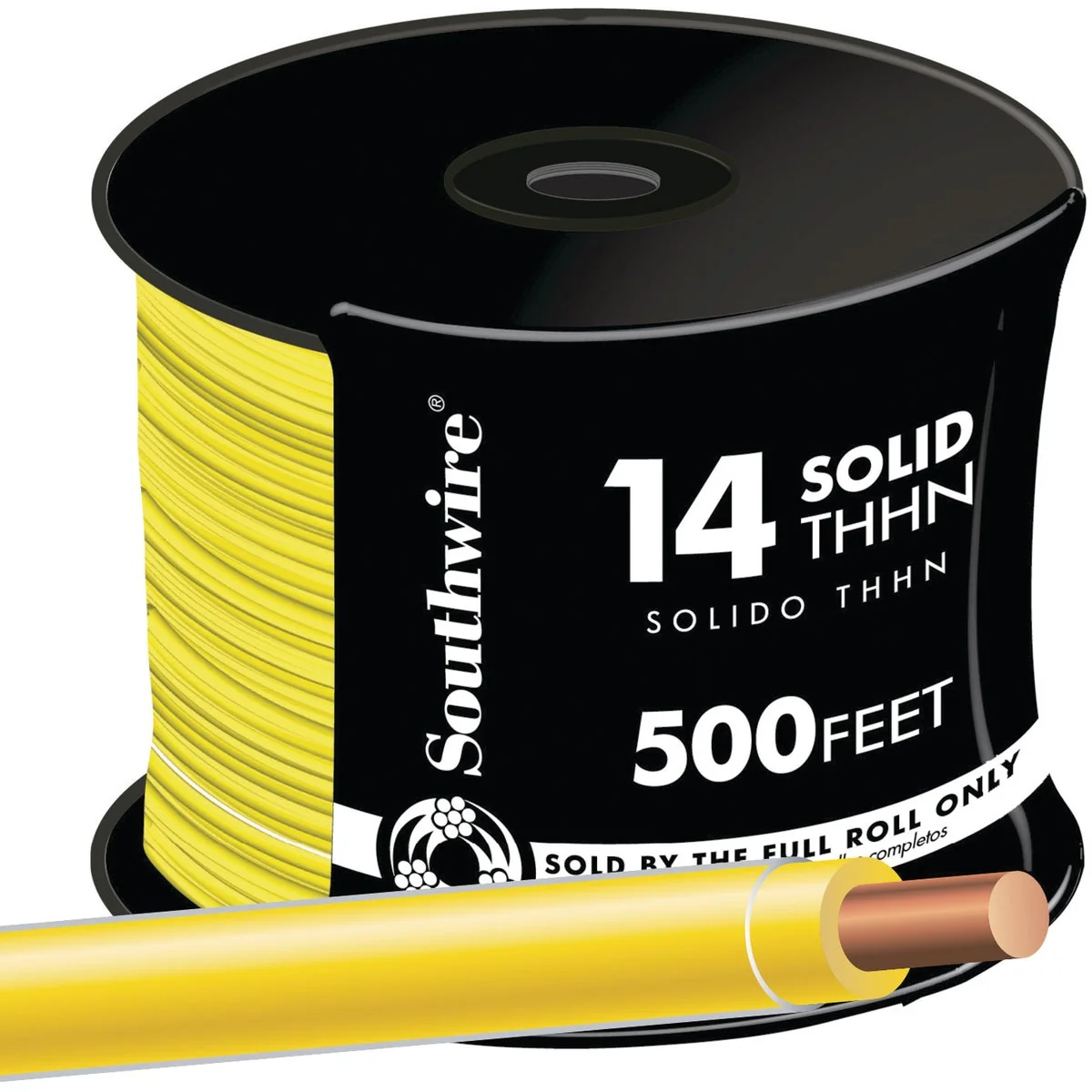 Comfortable Southwire 500 Ft. 14 AWG Solid Yellow THHN Electrical Wire Premium