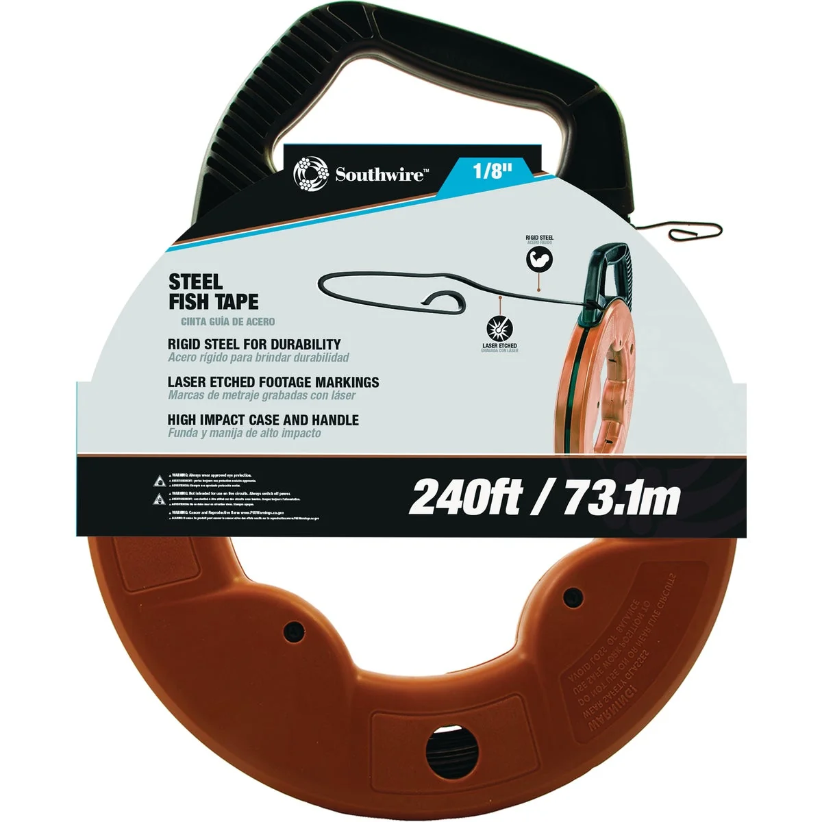 Quality Southwire 4.5mm W. x 240 Ft. L. Steel Fish Tape Natural