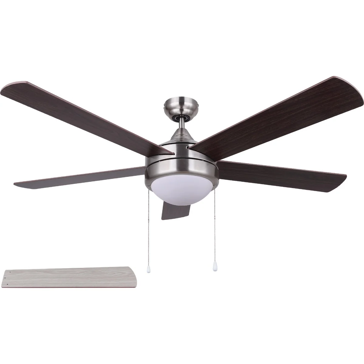 Innovative Home Impressions Preston 52 In. Brushed Nickel Ceiling Fan with Light Kit Elegant