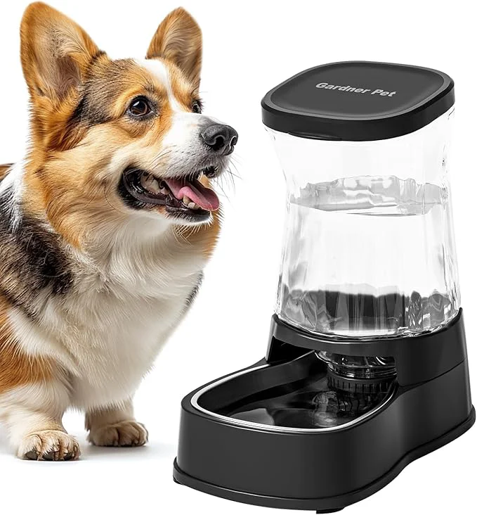 Fine Gardner Pet Automatic Dog Water Dispenser Gravity Stainless Steel Water Waterer World-Class