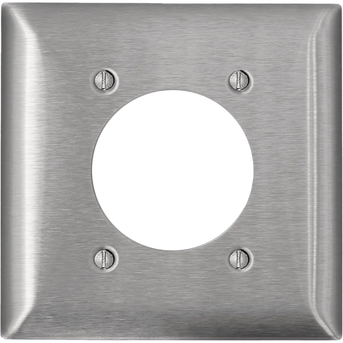 Modern Leviton C-Series 2-Gang Stainless Steel Range Dryer Wall Plate Relaxed