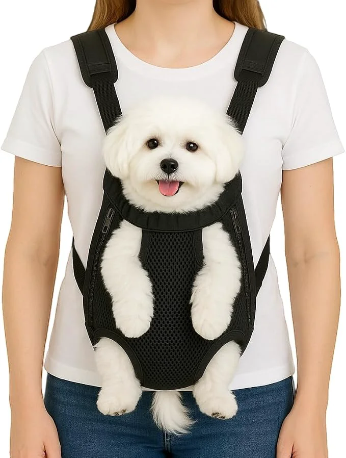 Prestigious Dog Backpack Carrier Adjustable Pet Front Carriers Legs Out Carrying Sling Superior