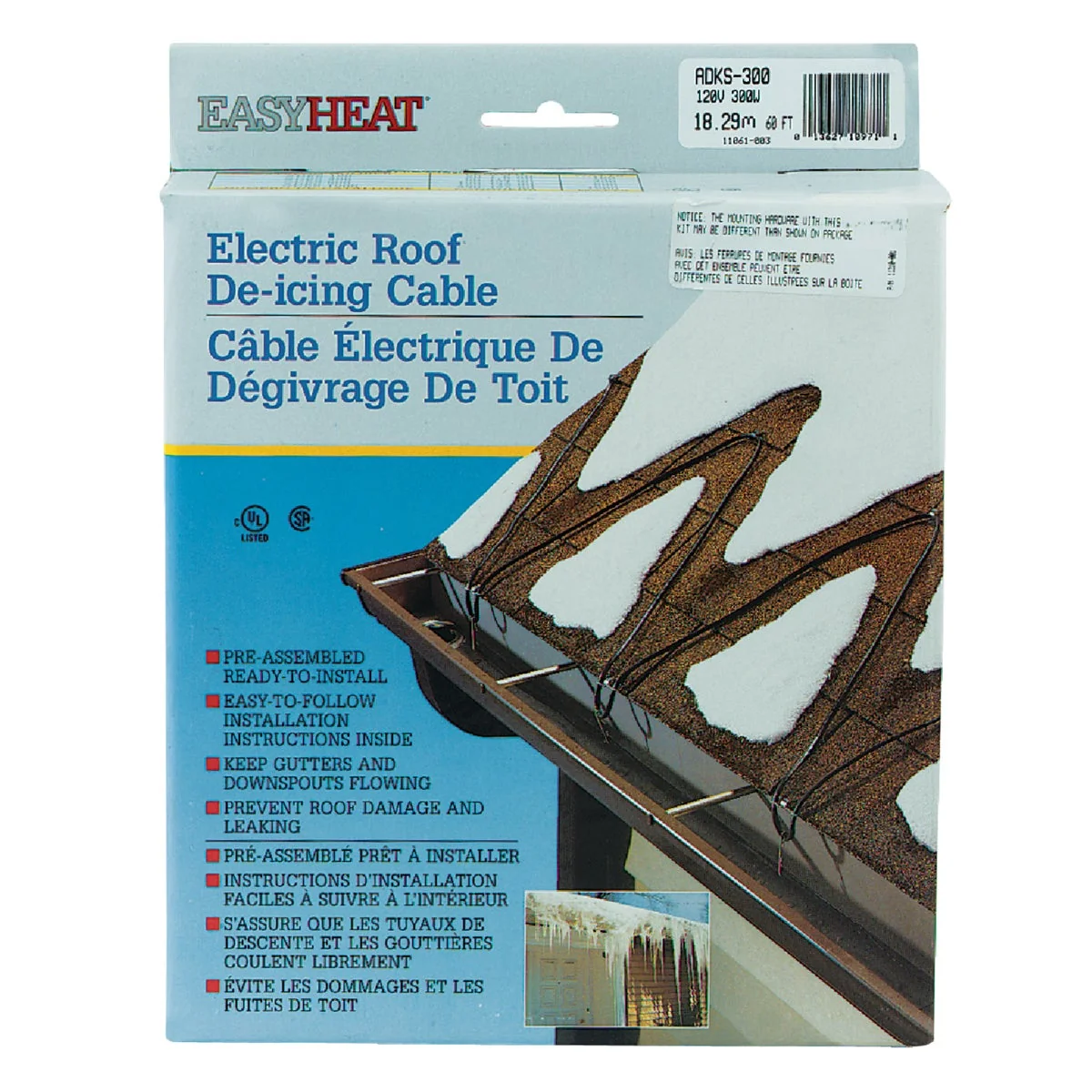 Secure Easy Heat 60 Ft. 120V 5W De-Icing Roof Cable User-Friendly