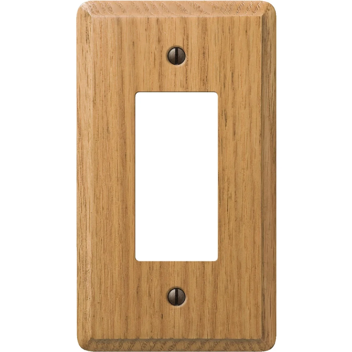 Exclusive Amerelle 1-Gang Solid Oak Rocker Decorator Wall Plate Light Oak Carefully Designed
