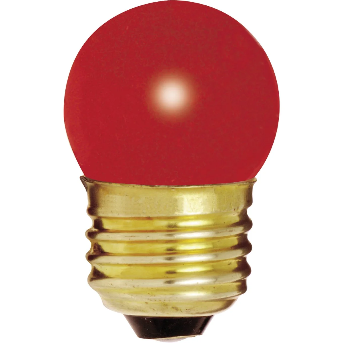 Environmentally Friendly Satco 7.5W Red Medium Base S11 Incandescent Light Bulb Classic