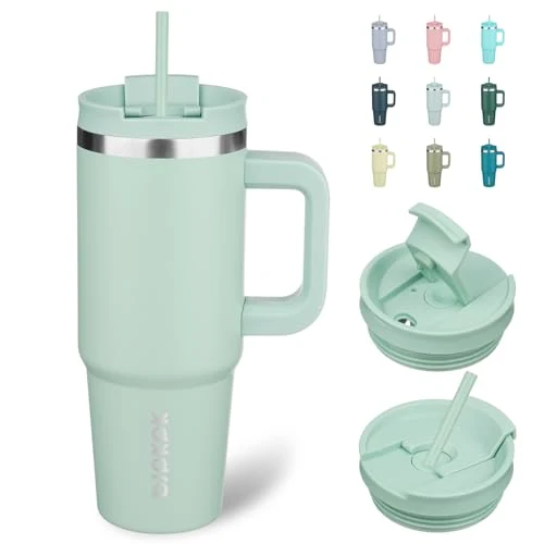 World-Class 30 oz Insulated Tumbler with Handle Straw Genuine