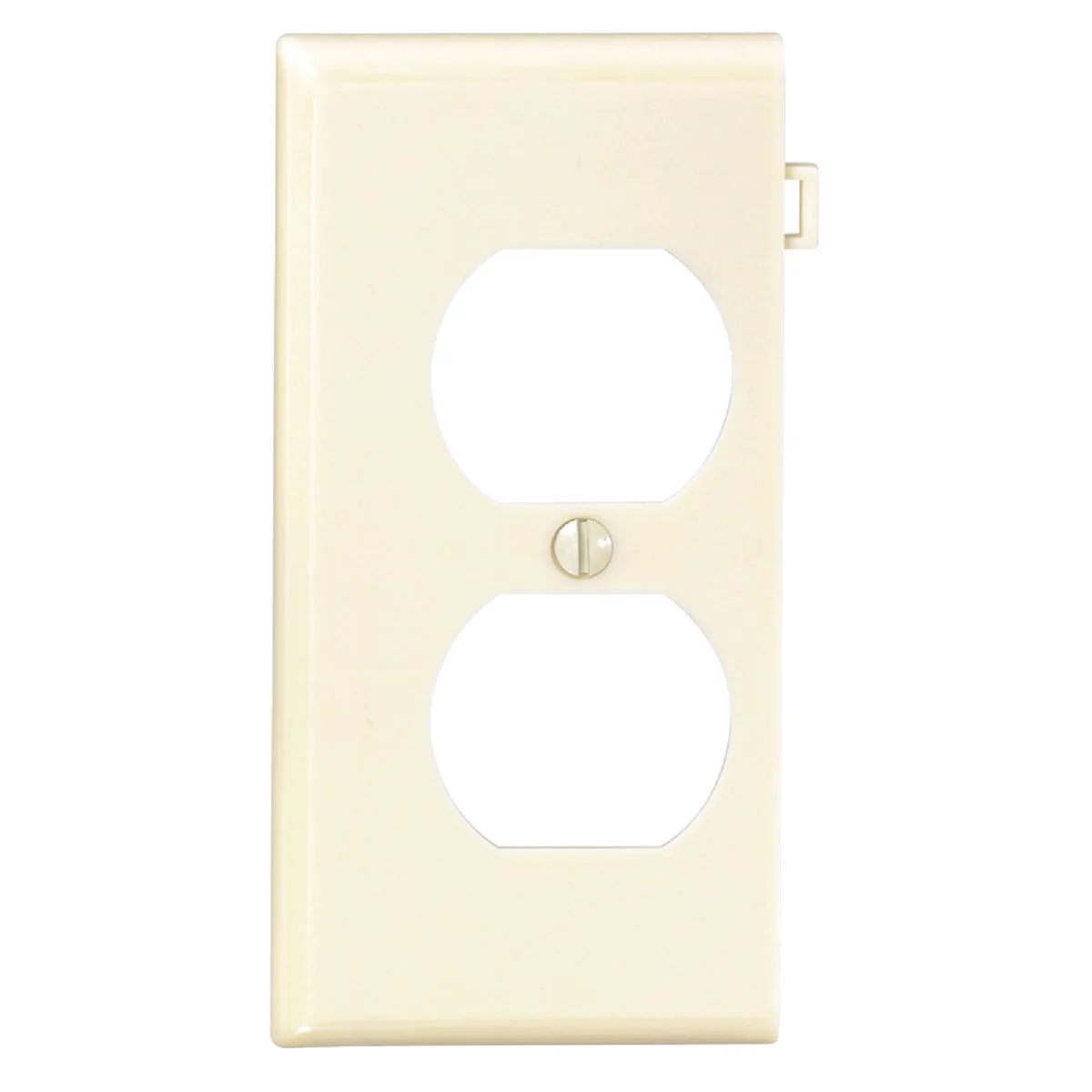 High-Quality Leviton Duplex End Sectional 1-Gang Plastic Outlet Wall Plate Ivory Authentic