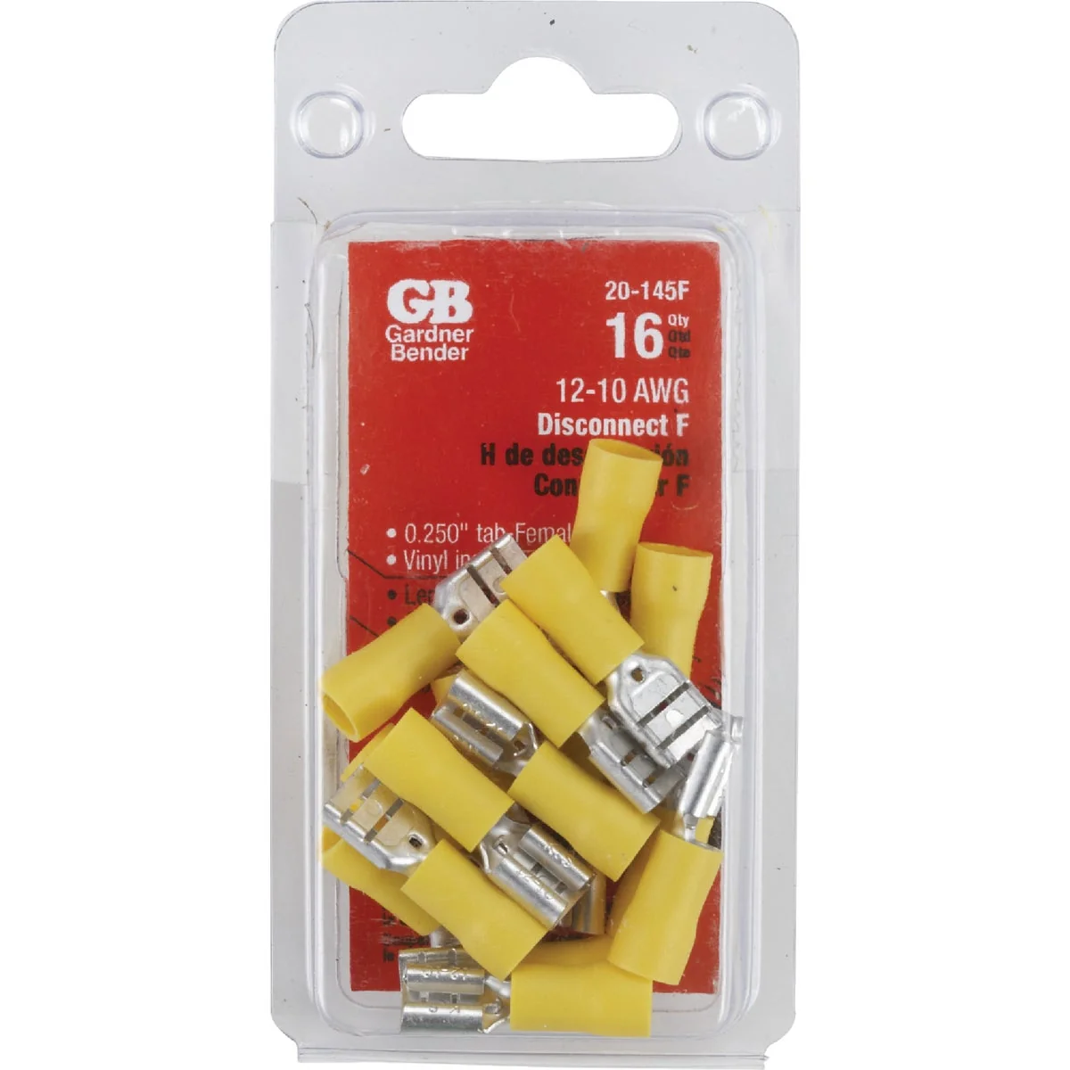 Effective Gardner Bender 12 to 10 AWG Female Yellow Vinyl-Insulated Barrel Disconnect 16-Pack Enhanced