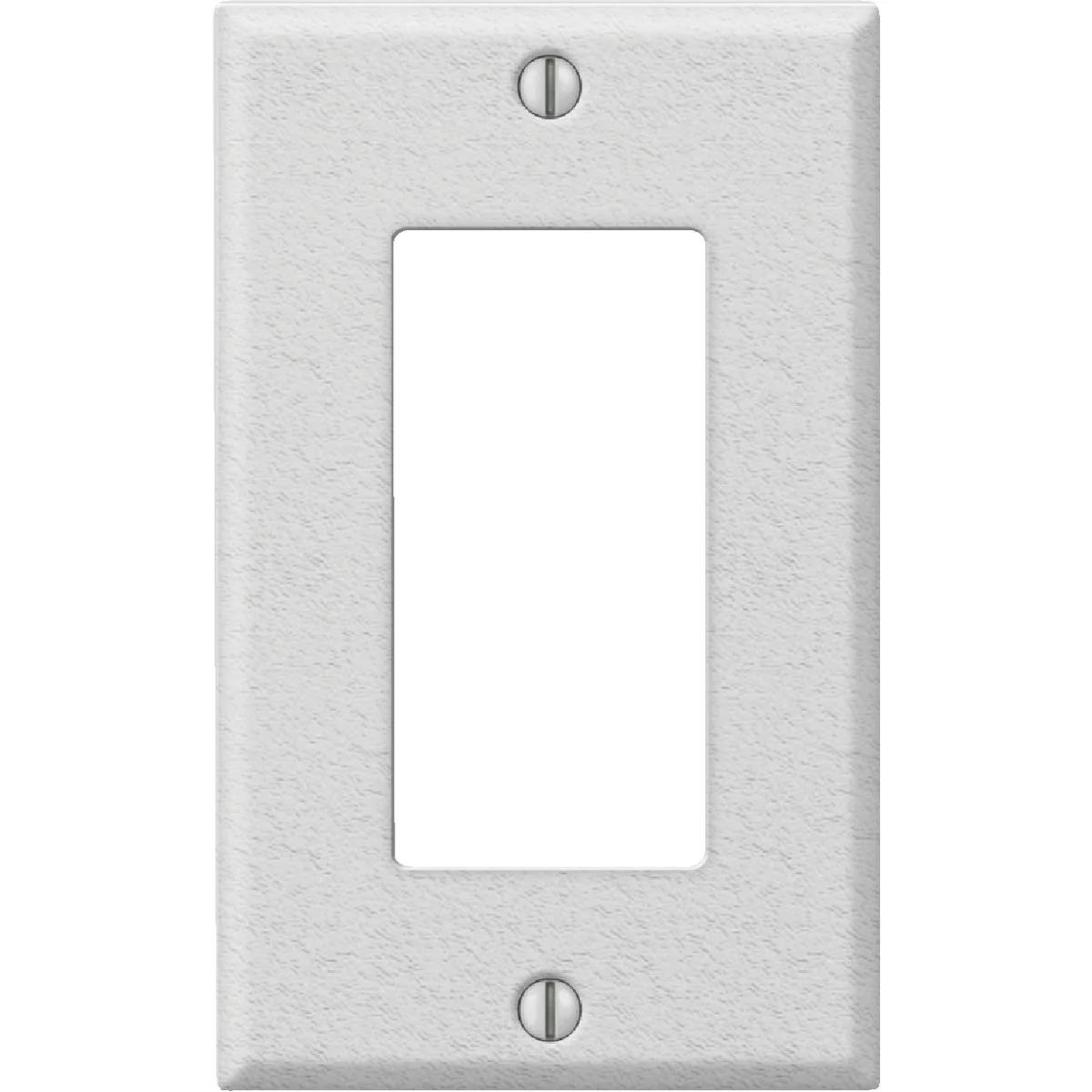 Powerful Amerelle PRO 1-Gang Stamped Steel Rocker Decorator Wall Plate White Wrinkle Dependable