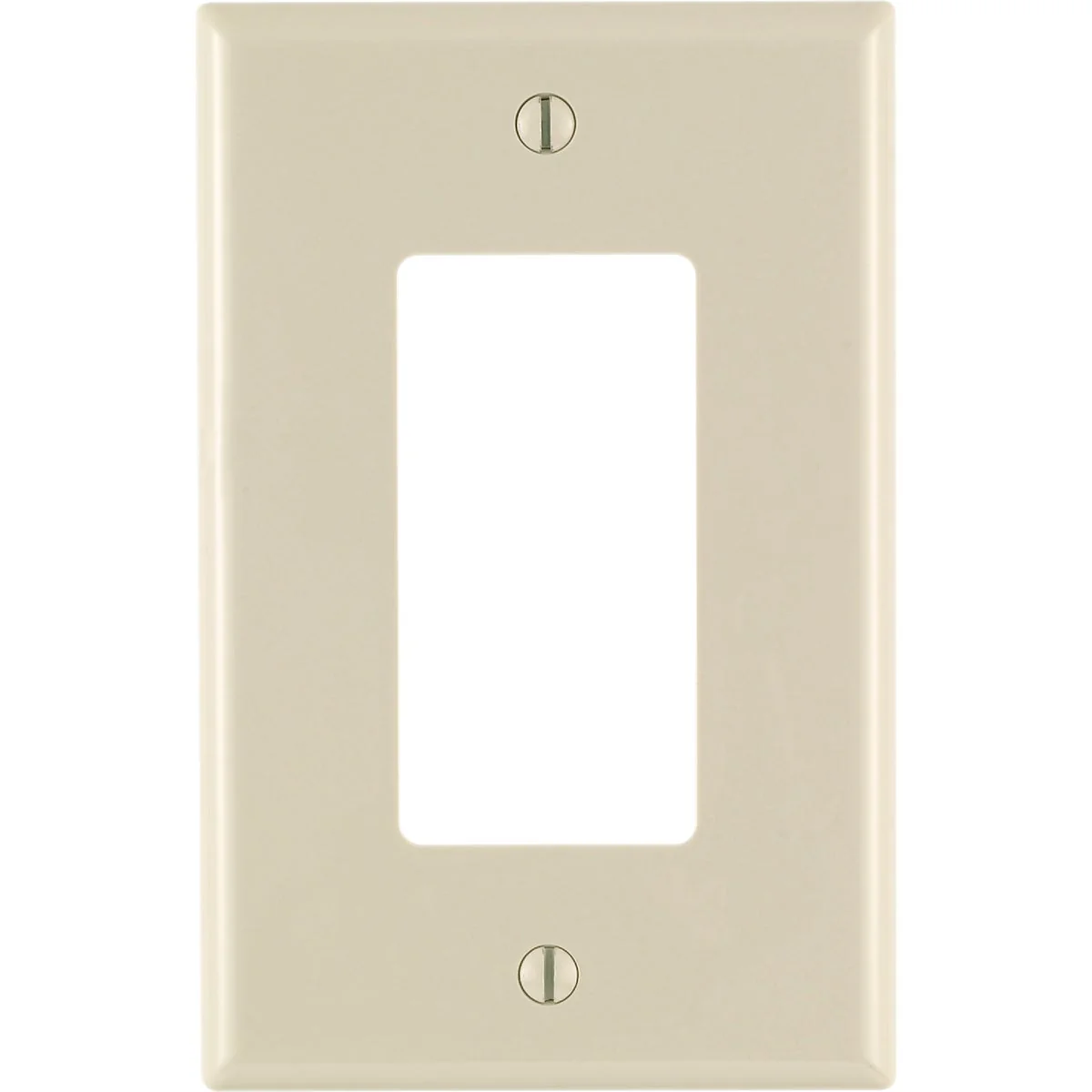 Recyclable Leviton Decora 1-Gang Thermoplastic Nylon Mid-Way Rocker Wall Plate Light Almond Next-Generation