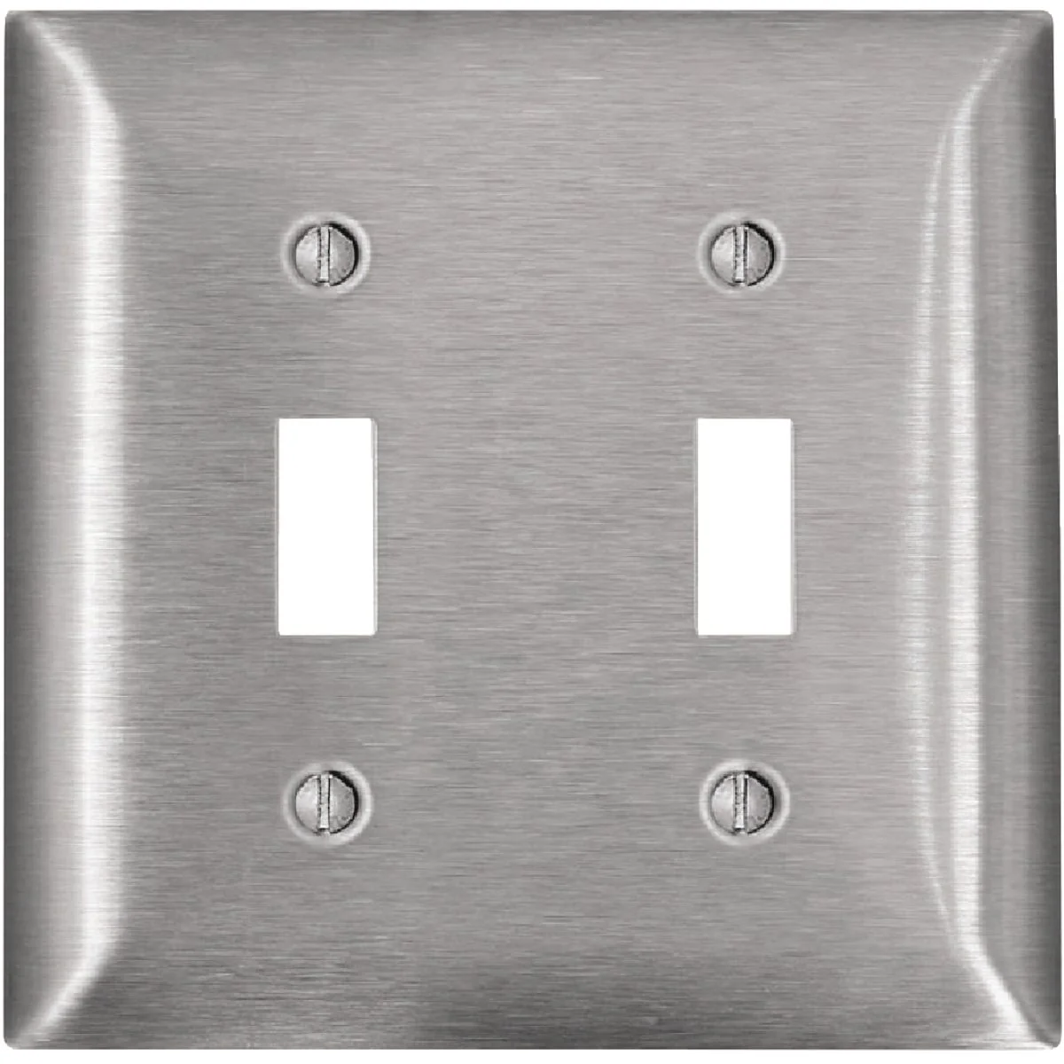 Practical Leviton 2-Gang Stainless Steel Toggle Magnetic C-Series Switch Wall Plate Pure
