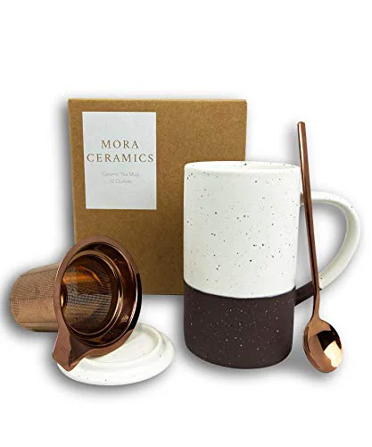 Healthy Ceramics Tea Cup with Loose Leaf Infuser Top-Quality