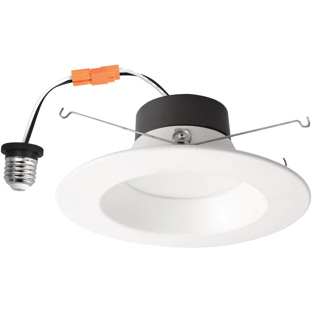 Durable 5 In. 6 In. Retrofit IC Rated White LED CCT Tunable Downlight with Smooth Trim 1100 Lm. Eco-Friendly