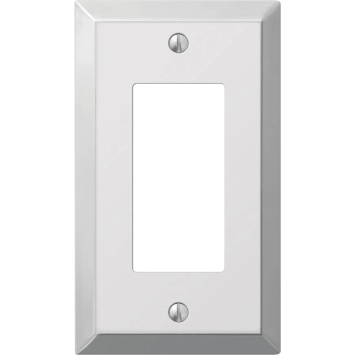 Eco-Friendly Amerelle 1-Gang Stamped Steel Rocker Decorator Wall Plate Polished Chrome Elegant
