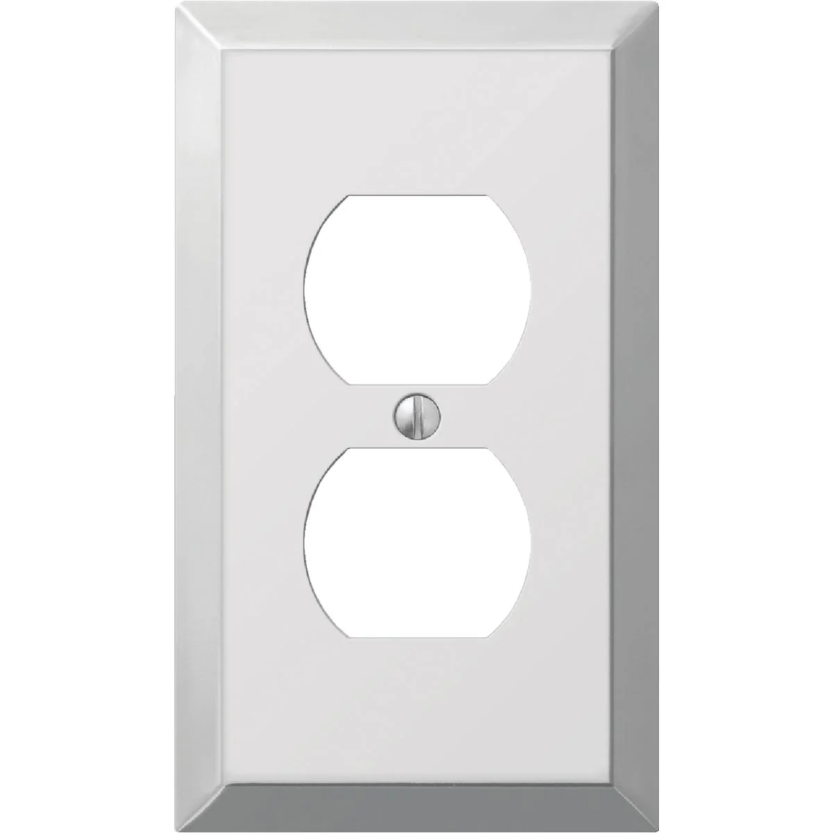 Sophisticated Amerelle 1-Gang Stamped Steel Outlet Wall Plate Polished Chrome Crafted