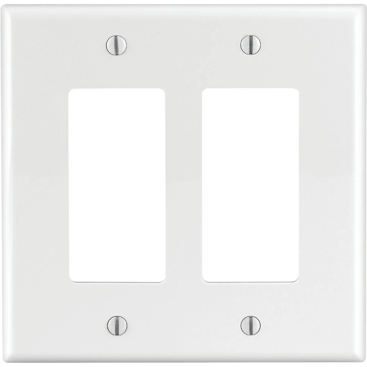 Modern Leviton Decora 2-Gang Thermoplastic Nylon Mid-Way Rocker Wall Plate White Lightweight