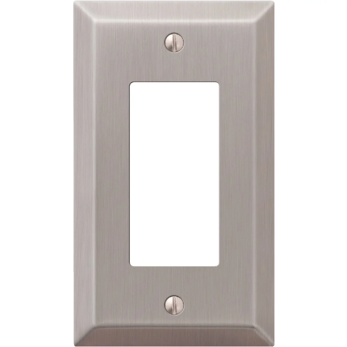 Official Amerelle 1-Gang Stamped Steel Rocker Decorator Wall Plate Brushed Nickel Effective