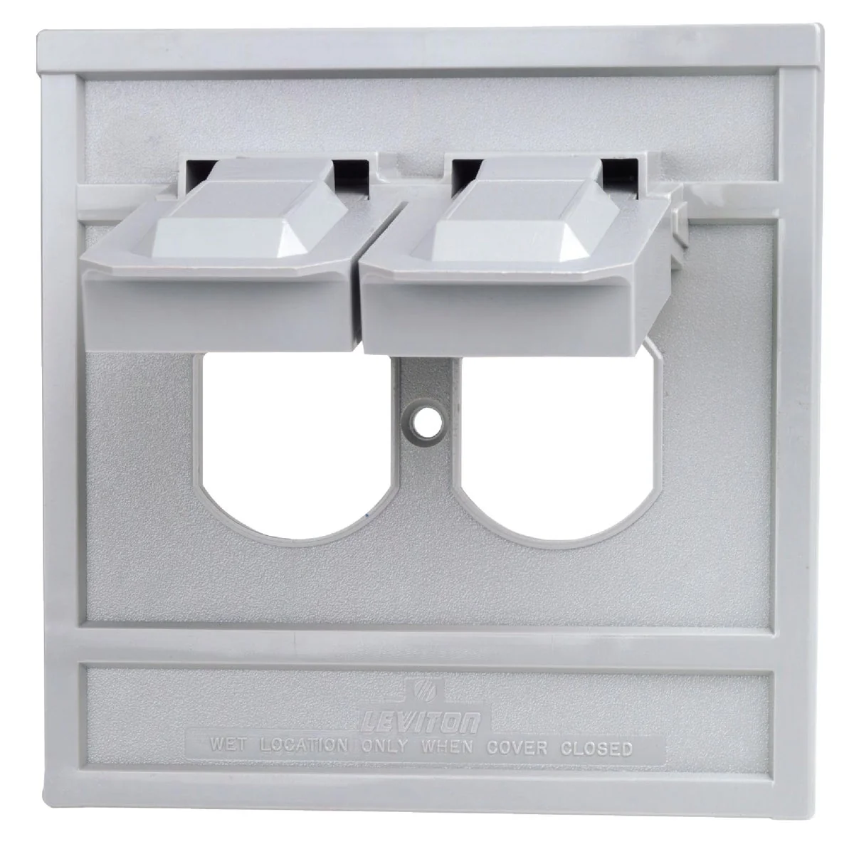 Minimalist Leviton Single Gang Duplex Horizontal Commercial Grade Weatherproof Outdoor Outlet Cover Outstanding