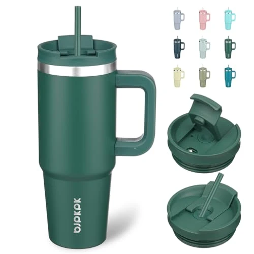 Soft 30 oz Insulated Tumbler with Handle Straw Premium Material
