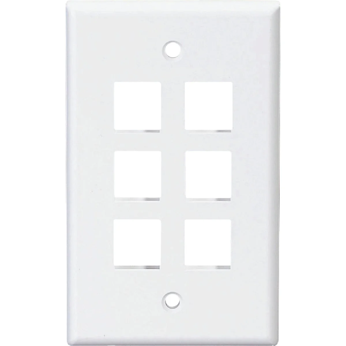 Easy-to-Use Leviton Quickport 6-Port White Flush Mount Wall Plate Classic