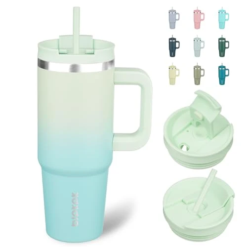 Contemporary 30 oz Insulated Tumbler with Handle Straw Specialty