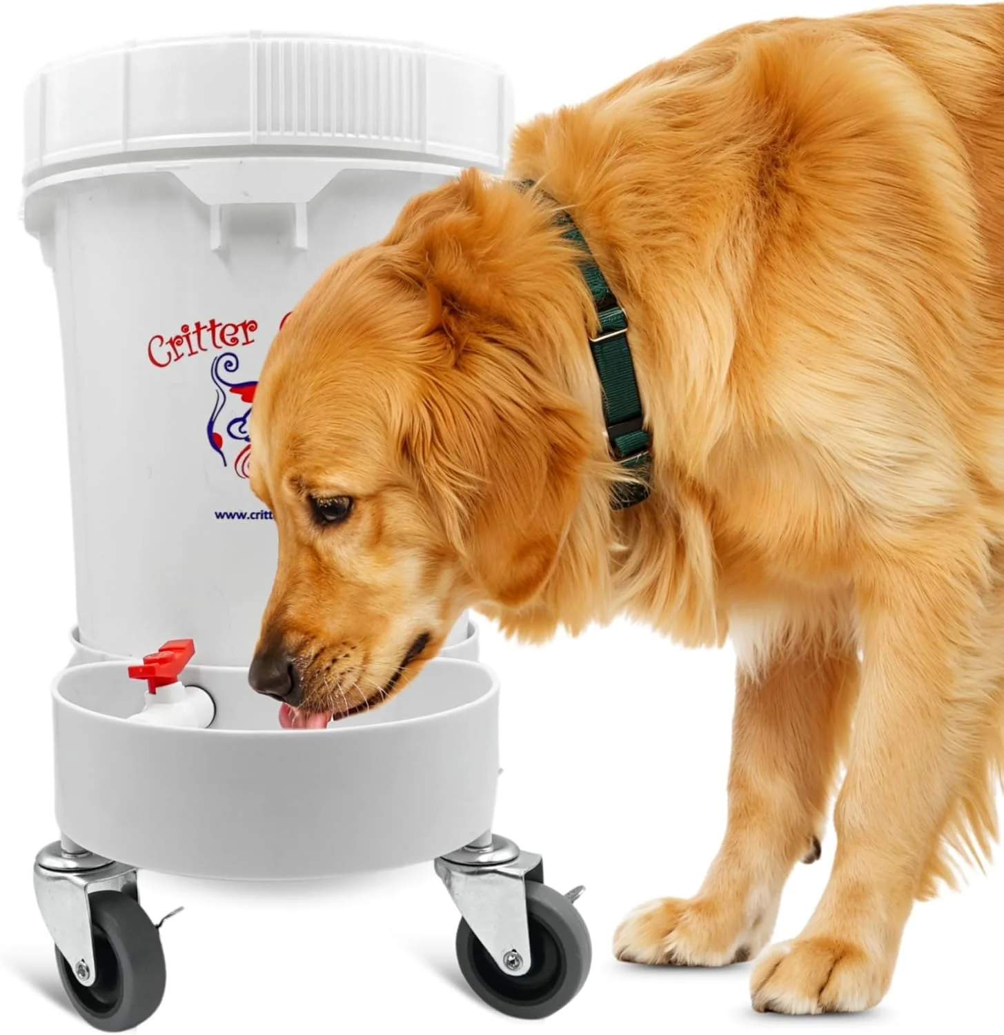 Genuine Pet Gravity Water Dispenser 5 Gallon. for Dogs Cats Goats Small Animals. Quiet No BPA and Made in USA. I Dog Bowl Large Breed. Automatic Waterer. Breathable