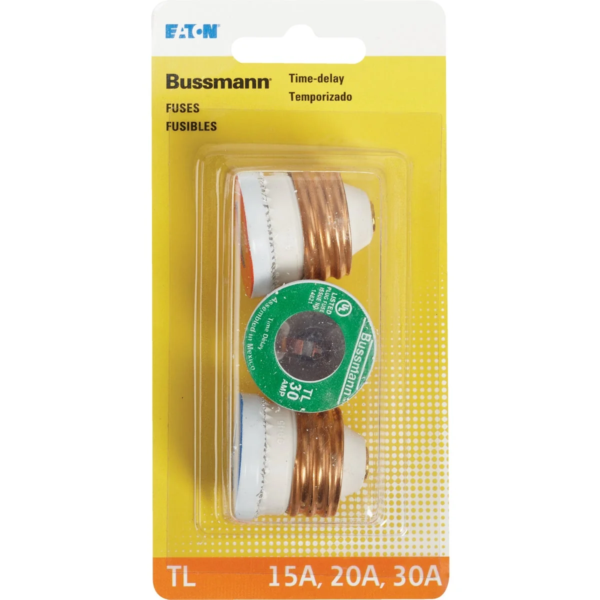 Breathable Bussmann 15A 20A 30A BP TL Time-Delay Plug Fuse Traditional