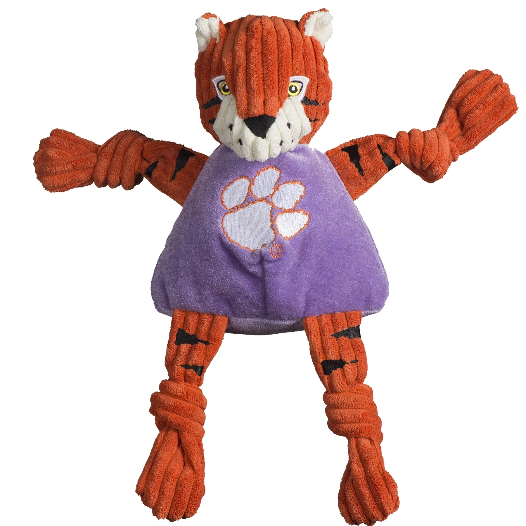Contemporary NCAA Clemson University The Tiger Knottie® Plush Dog Toy Solid