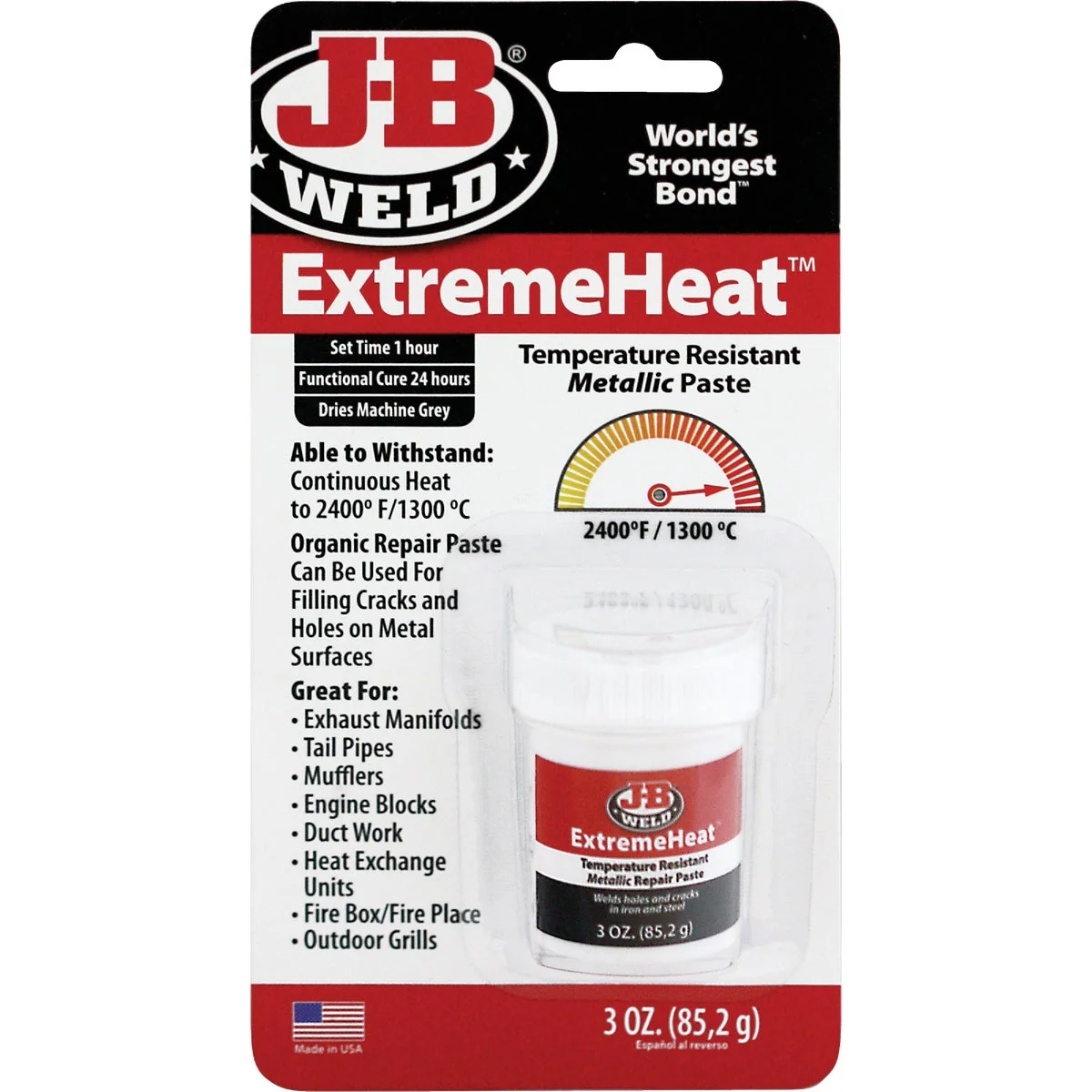 Consistent J-B Weld ExtremeHeat 3 Oz. Metal Filler Superior