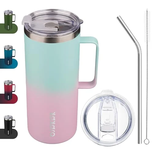 Powerful 32oz Insulated Coffee Mug with Handle Exceptional