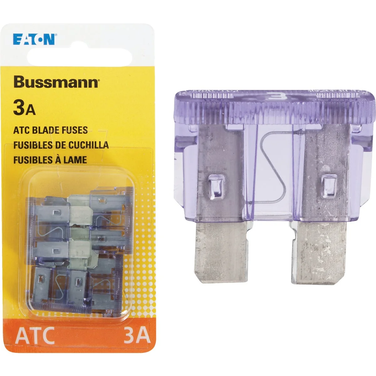 First-Class Bussmann 3-Amp 32-Volt ATC Blade Automotive Fuse 4-Pack Fast
