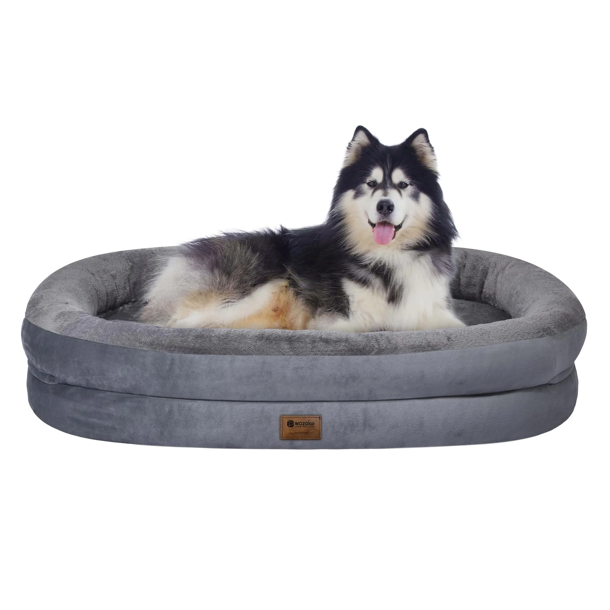 Durable WOZOKE Orthopedic Waterproof XXL Dog Bed – Memory Foam Removable Cover Non-Slip Bottom Effective