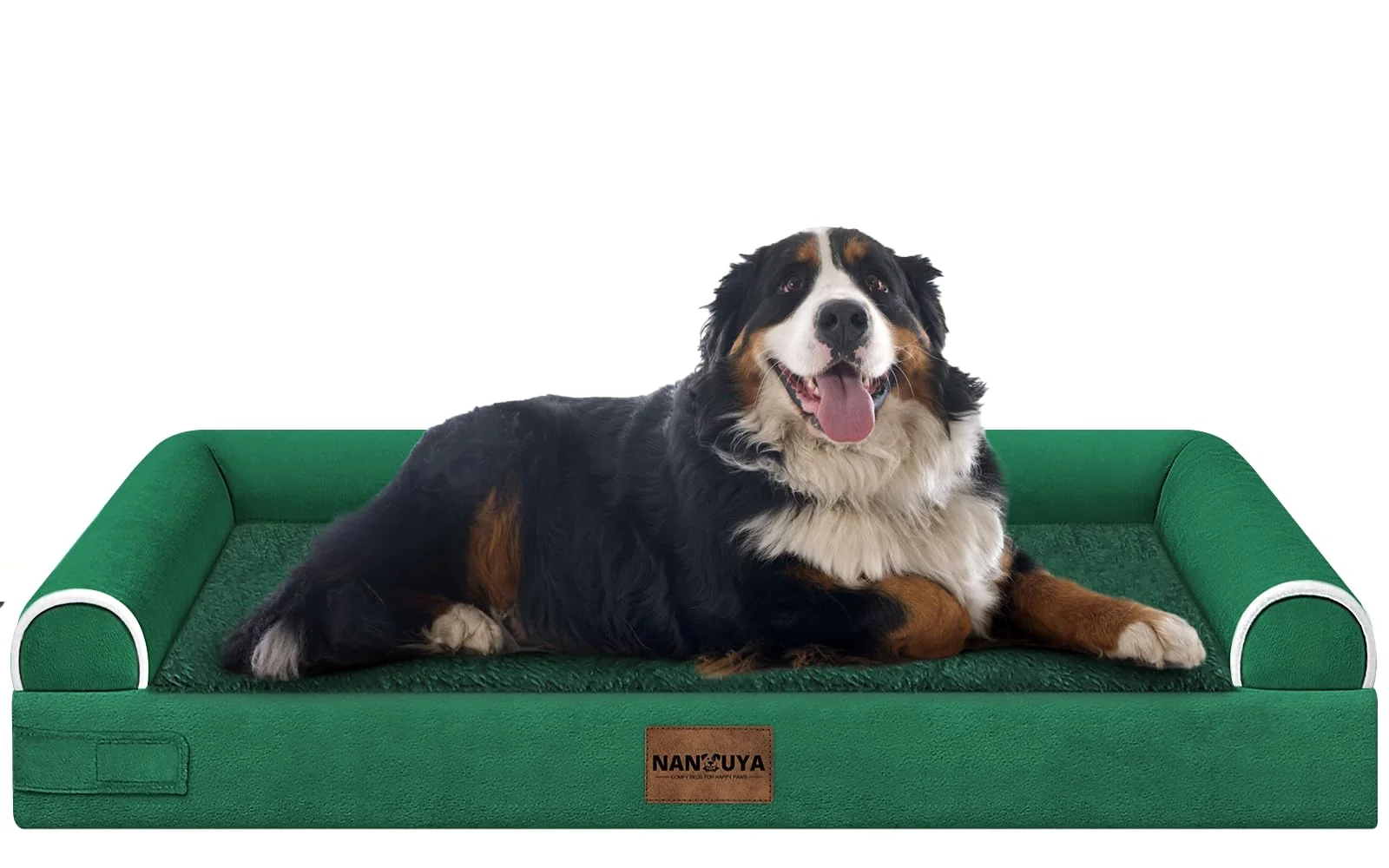 Selected NANUYA Large Dog Bed Orthopedic Washable – Emerald Extra Large Jumbo Bolster Bed with Egg Crate Foam Responsible